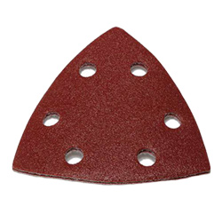 an abrasive triangle sheet with holes